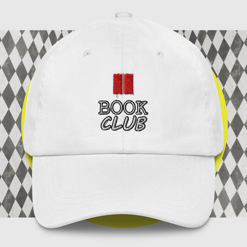 Embroidered Book Club Hat-White