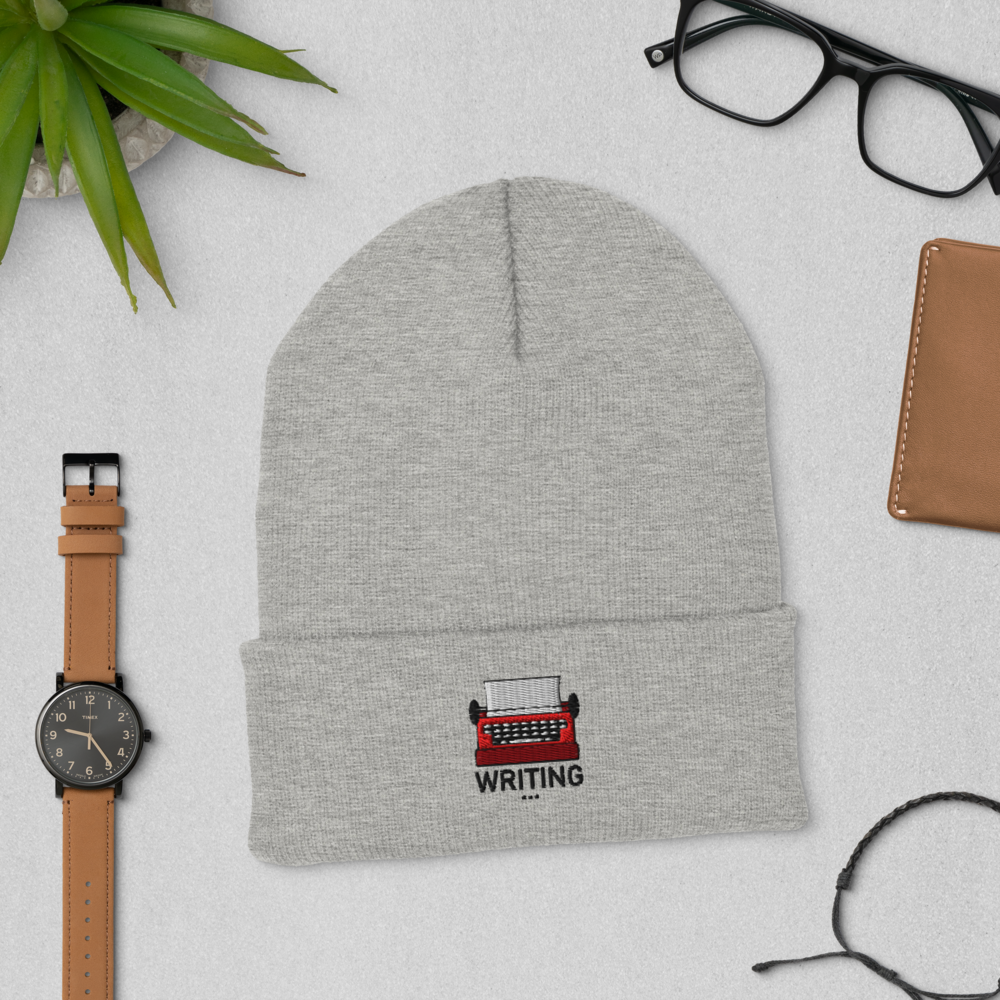 Typewriter Beanie | Writer Apparel (Grey)