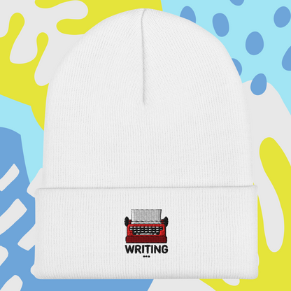 Typewriter Cuffed Beanie